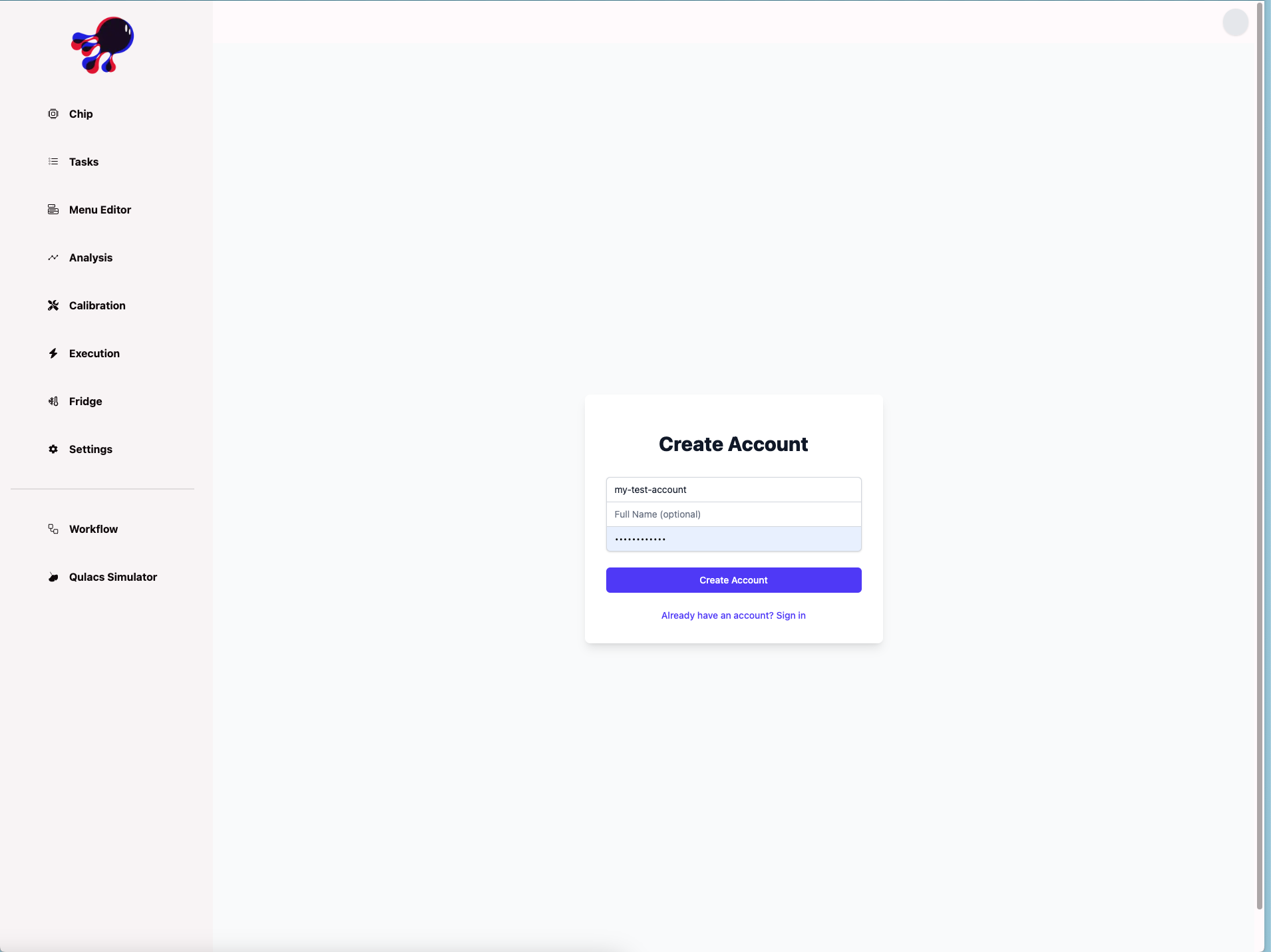 create account